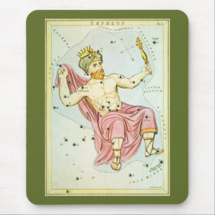 Urania's spegel, Vintage astronomi himmelsk karta Musmatta