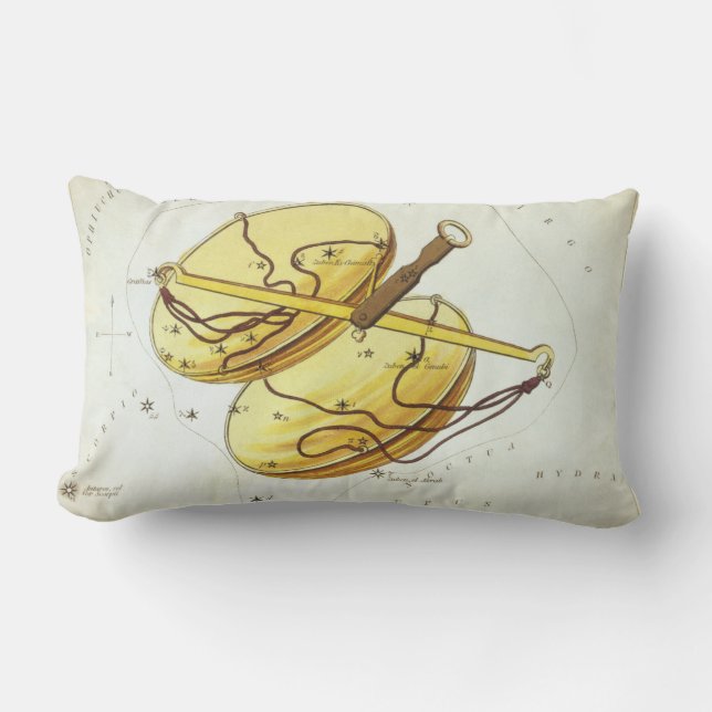 Uranias Spegel, Vintage Libra Constellation Lumbarkudde (Framsida)