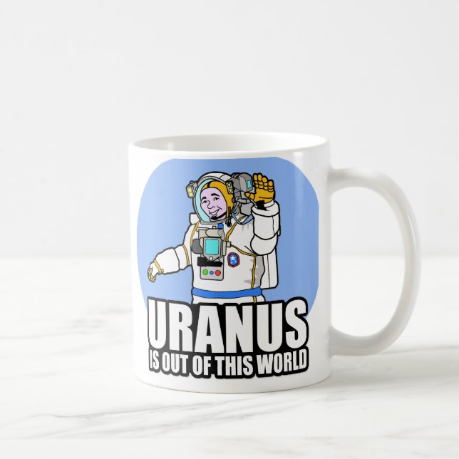 Uranus är ute ur denna värld kaffemugg (Höger)