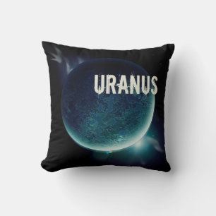 Uranus blå planet 3d universum illustration kudde