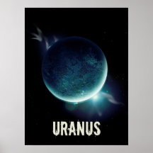 Uranus blå planet 3d universum illustration