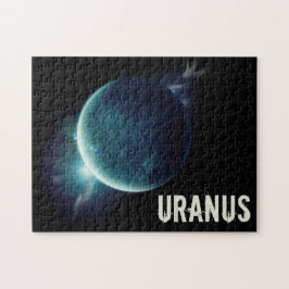 Uranus blå planet 3d universum illustration pussel