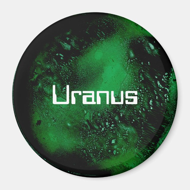 Uranus Grönt Planet Magnet (Framsidan)