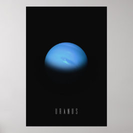 Uranus - Ice Giant Planet in Deep Space Poster