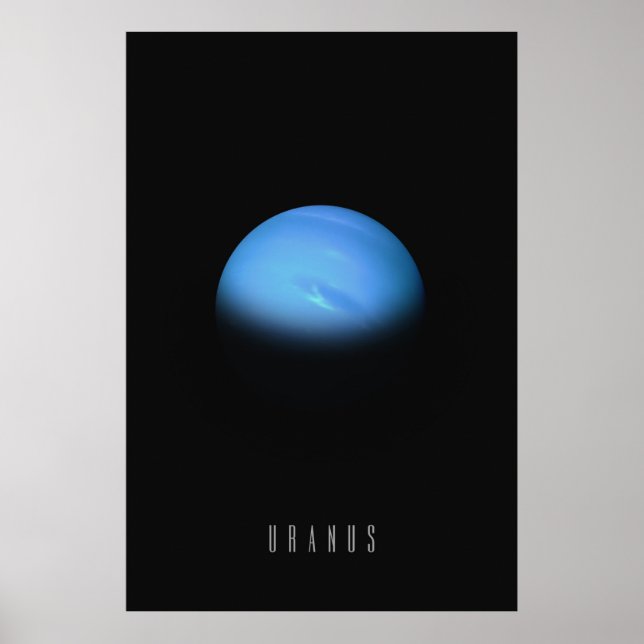 Uranus - Ice Giant Planet in Deep Space Poster (Framsidan)