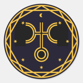 Uranus Occultic Celestial Party Runt Klistermärke