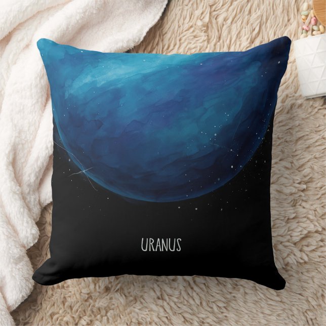 Uranus Planet Artwork - Cosmic Space Illustration Kudde (Filt)