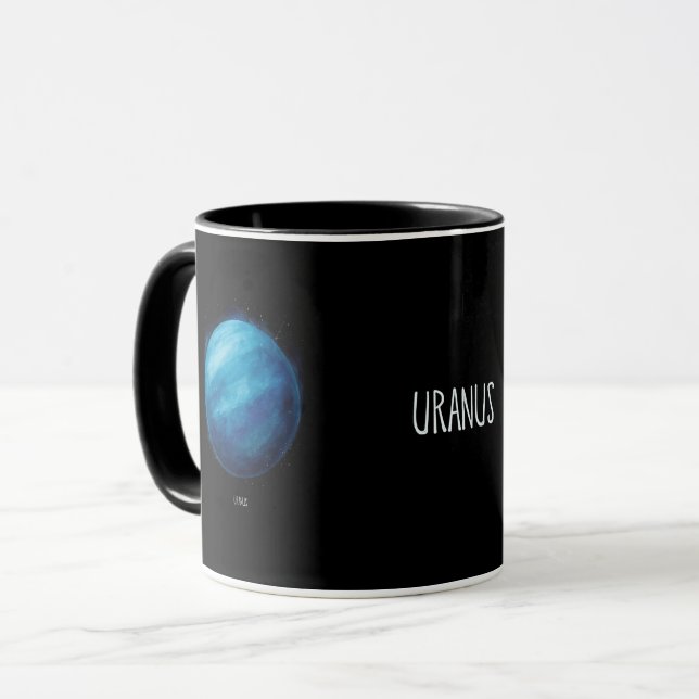 Uranus Planet Artwork - Cosmic Space Illustration Mugg (Framsida vänster)