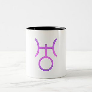 Uranus Planet Symbol Astrologi Zodiak-tecken Två-Tonad Mugg