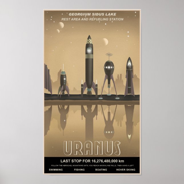 Uranus rest stop poster (Framsidan)