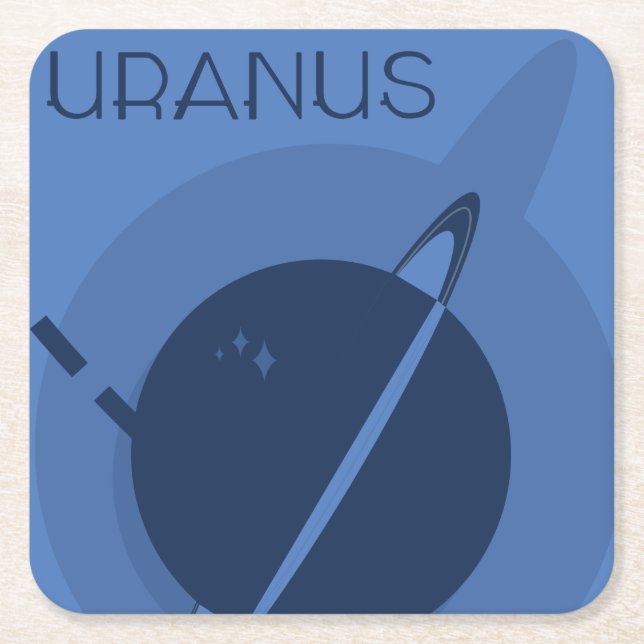 Uranus utrymmekustfartyg underlägg papper kvadrat (Framsidan)