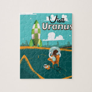 Uranus vintage serie tecknad reseaffisch pussel