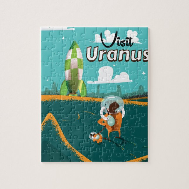 Uranus vintage seriealbum Reseskylt Pussel (Vertikal)
