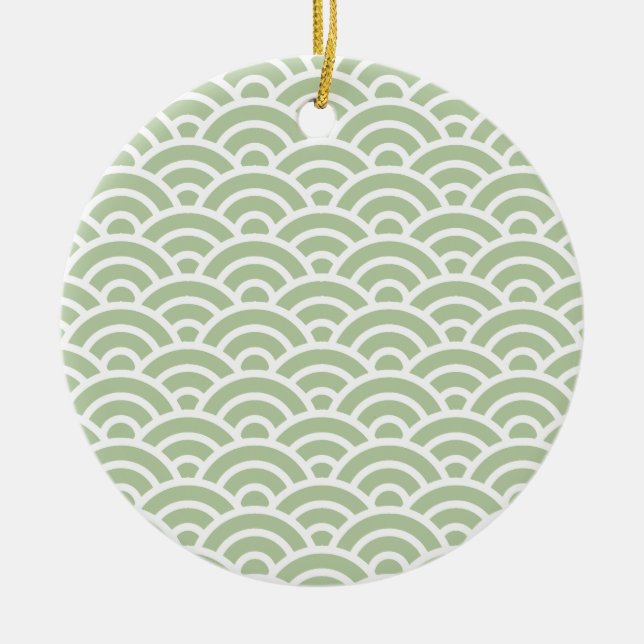 URAYANAGI 140 Seigaiha Vågar - Energetic Ver. Julgransprydnad Keramik (Framsidan)