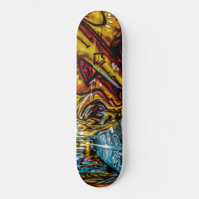 Urba Graffiti Wall Art Mini Skateboard Bräda 18,7 Cm (Framsida)