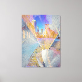 Urban Abstrakt Cityscape Canvastryck