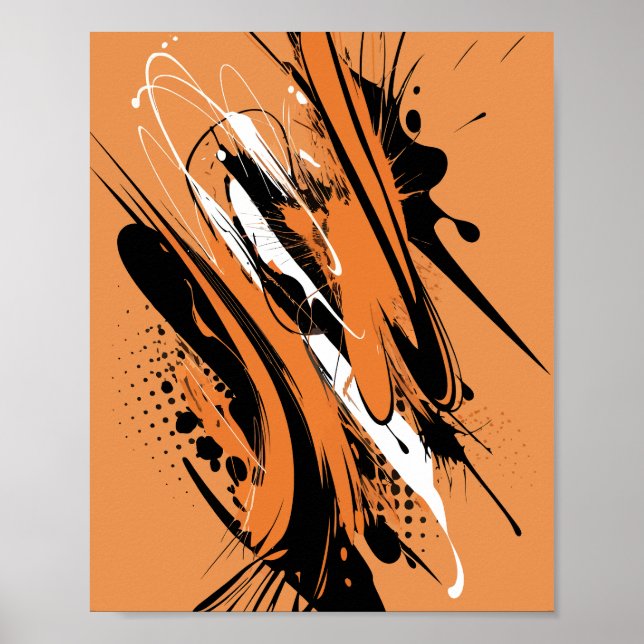 Urban Abstrakt Stänk Poster (Framsidan)
