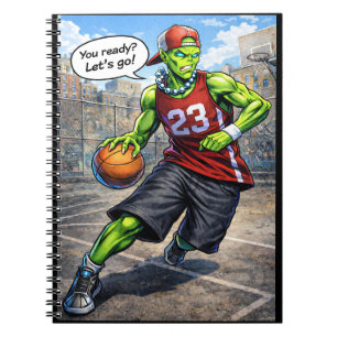 Urban Alien Basketspelare - Serieteckning Stil Kon Anteckningsbok