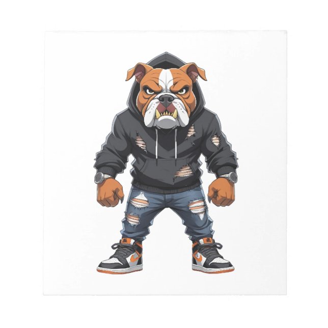 Urban Alpha Bulldog - Gatumaskot  Anteckningsblock (Framsida)