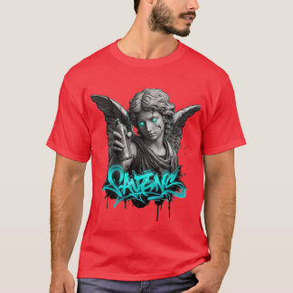 Urban Angel Graffiti – Broken Statue Street Art T- T Shirt