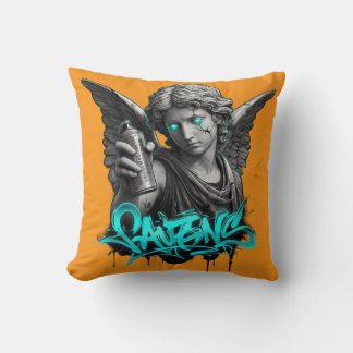 Urban Angel Graffiti Cushion – Broken Statue Stree Kudde