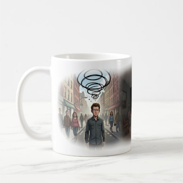 Urban Ångest Inre Resa Konstmugg Kaffemugg (Vänster)
