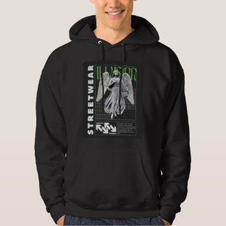 Urban Änglastatue Illusion Streetwear Herr Hoodie