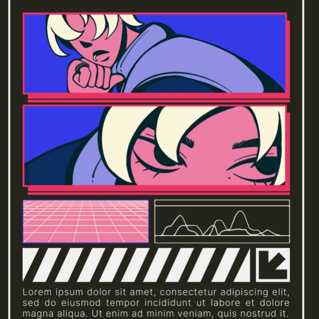 "Urban Anime Vibes: Streetwear T-Shirt" T Shirt (Elevate your streetwear game with this sleek Black and White Anime-inspired T-Shirt. Featuring a mi)