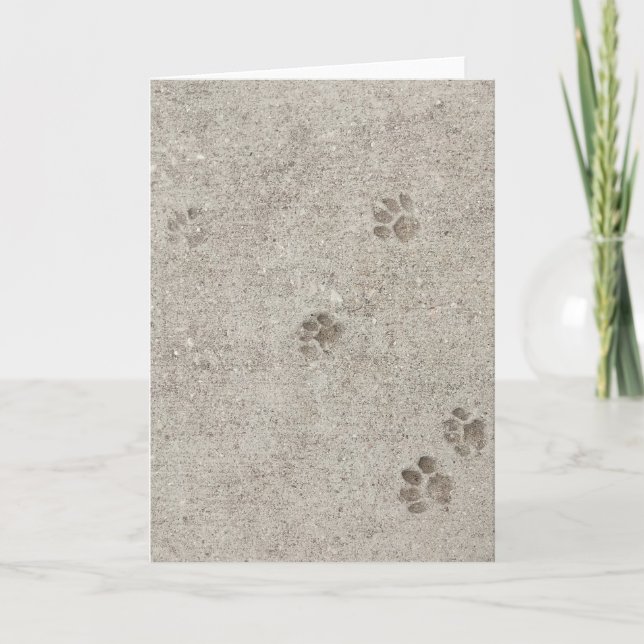 Urban Archeology, Pawprint #2 Blank Greeting Card Kort (Framsida)