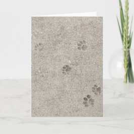Urban Archeology, Pawprint #2 Blank Greeting Card Kort