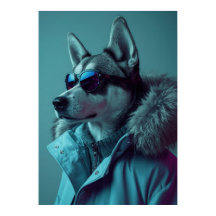 Urban Arctic Style Husky Portrait