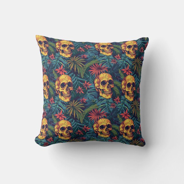 Urban Art Skull Pillow Design A49 Kudde (Framsida)