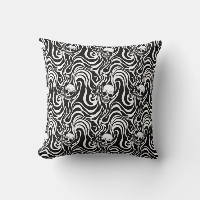 Urban Art Skull Pillow Design A98 Kudde (Framsida)