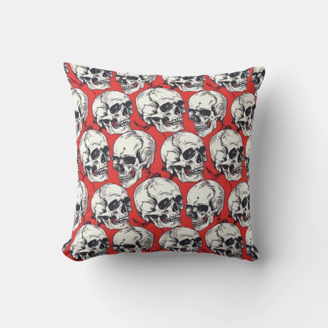 Urban Art Skull Pillow Design B2 Kudde (Framsida)