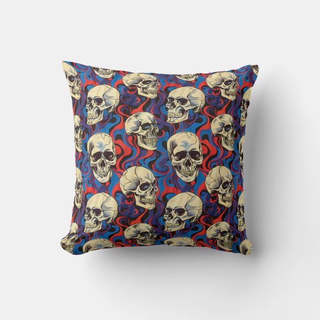 Urban Art Skull Pillow Design, Cojín B54 Kudde (Framsida)