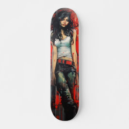 Urban Art Woman Mini Skateboard Bräda 18,5 Cm