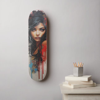 Urban Art Woman Mini Skateboard Bräda 18,5 Cm
