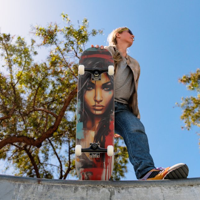 Urban Art Woman Mini Skateboard Bräda 18,5 Cm (Utomhus 1)