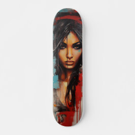 Urban Art Woman Mini Skateboard Bräda 18,5 Cm