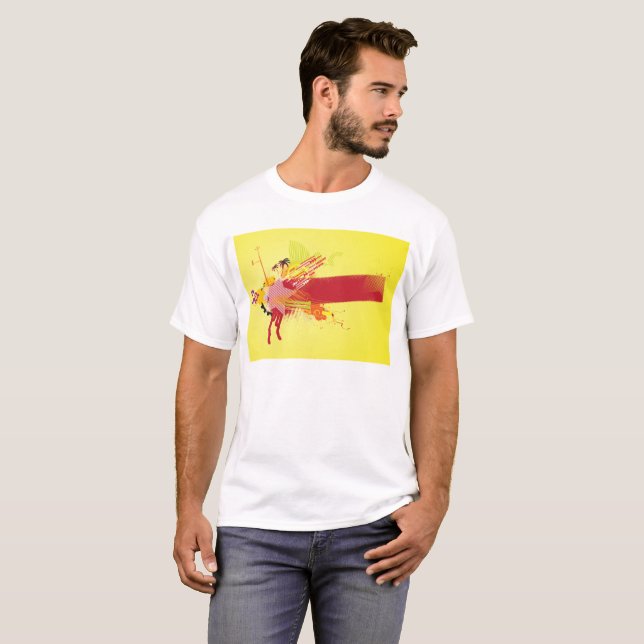 Urban Banner Red Yellow T-Shirt (Hel framsida)