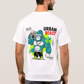 Urban Beast - Gorilla med Boombox & Chains T Shirt