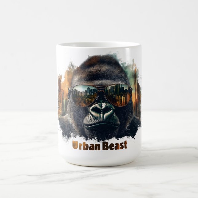 Urban Beast Gorilla med solglasögon Kaffemugg (Center)