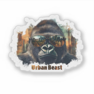 Urban Beast Gorilla med Sunglasses Klistermärken