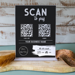 Urban black 2 QR-koder, maskulinavsökning för att Poster