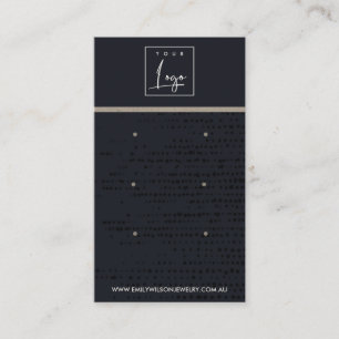 URBAN BLACK KRAFT DOTS 3 STUD EARRING VISNING CARD VISITKORT