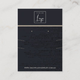 URBAN BLACK KRAFT DOTS NECKLACE EARRING VISNING VISITKORT