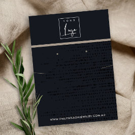 URBAN BLACK KRAFT DOTS NECKLACE EARRING VISNING VISITKORT