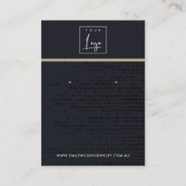 URBAN BLACK KRAFT DOTS STUD EARRING VISNING CARD VISITKORT