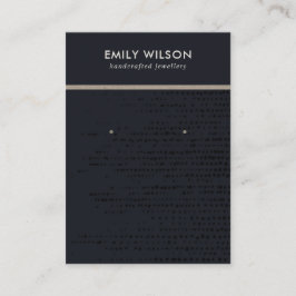 URBAN BLACK KRAFT DOTS STUD EARRING VISNING CARD VISITKORT