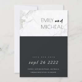 URBAN BLACK OCH WHITMARBLE SPARVE DATE CARD TACK KORT
